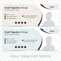 kreativ und Standard Email Unterschrift Design vektor