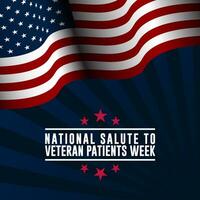 National Gruß zu Veteranen Patienten Woche Hintergrund Vektor Illustration