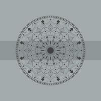 schwarz und Weiß Mandala Hintergrund Design. vektor