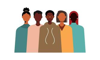 schwarz Gemeinschaft Personen. afrikanisch männlich und weiblich Charakter versammelt zusammen Illustration vektor
