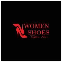 Logo zum Damen hoch Hacke Schuhe Das ist elegant und luxuriös und feminin. Logo zum Geschäft, Damen Schuh Geschäft, Mode, Schuh Unternehmen, Schönheit. vektor