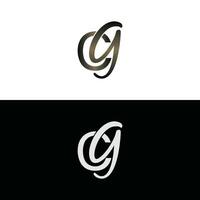 Brief cg Luxus modern Monogramm Logo Vektor Design, Logo Initiale Vektor Kennzeichen Element Grafik Illustration Design Vorlage