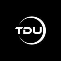 tdu brev logotyp design, inspiration för en unik identitet. modern elegans och kreativ design. vattenmärke din Framgång med de slående detta logotyp. vektor