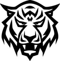 Tiger - - schwarz und Weiß isoliert Symbol - - Vektor Illustration