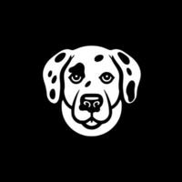 dalmatian - minimalistisk och platt logotyp - vektor illustration