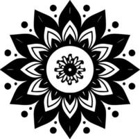 mandala - minimalistisk och platt logotyp - vektor illustration