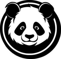 panda - minimalistisk och platt logotyp - vektor illustration