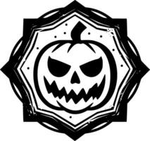 halloween, svart och vit vektor illustration