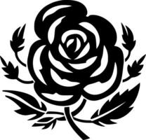 Rose - - minimalistisch und eben Logo - - Vektor Illustration