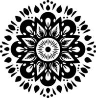 Mandala - - minimalistisch und eben Logo - - Vektor Illustration