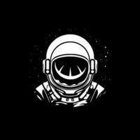 astronaut - minimalistisk och platt logotyp - vektor illustration