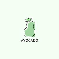ein einfach minimalistisch Logo Das ähnelt ein Avocado. vektor