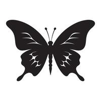 Schmetterling schwarz Silhouette vektor
