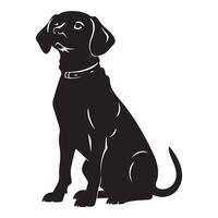 Cooper Hund schwarz Silhouette vektor