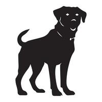 Cooper Hund schwarz Silhouette vektor