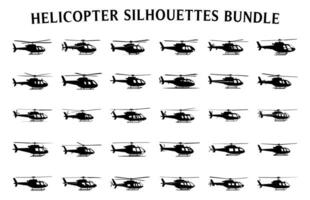 helikopter silhuetter ClipArt bunt, annorlunda typer av militär helikoptrar vektor uppsättning