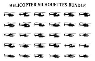 Hubschrauber Silhouetten Clip Art bündeln, anders Typen von Militär- Hubschrauber Vektor einstellen