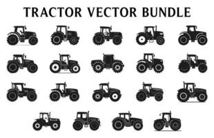 Traktor Silhouetten Clip Art, Silhouette von Traktor Illustration Vektor bündeln