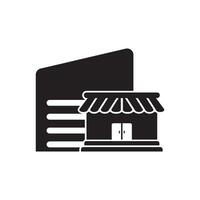 Einkaufen Einkaufszentrum Symbol Vektor Design Illustration