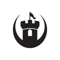 Schloss Logo Vektor Symbol Illustration Design