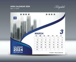 März 2024 - - Kalender 2024 Vorlage Vektor, Schreibtisch Kalender 2024 Design, Mauer Kalender Vorlage, Planer, Poster, Design Fachmann Kalender Vektor, Veranstalter, Inspiration kreativ Drucken vektor