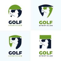 uppsättning av golf sport logotyp vektor design mall