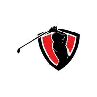 golf sport logotyp design mall vektor