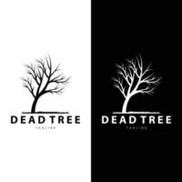 Dürre Logo, trocken Baum Logo Design mit einfach, minimalistisch und modern Vektor Linie Stil