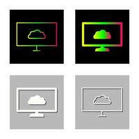 unik moln systemet vektor ikon