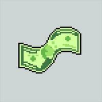 pixel konst illustration kontanter pengar. pixelated kontanter pengar. kontanter pengar pixelated för de pixel konst spel och ikon för hemsida och video spel. gammal skola retro. vektor