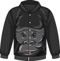 Bomberjacke vorne mit Gorilla-Muster vektor