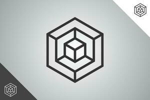 Hexagon modern Logotyp. perfekt und minimal Logo zum Geschäft verbunden zu Kunst, Design und Kreativität Industrie. isoliert Hintergrund. Vektor eps 10.