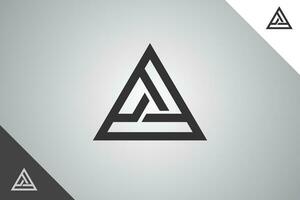 Dreieck modern Logotyp. perfekt und minimal Logo zum Geschäft verbunden zu Kunst, Design und Kreativität Industrie. isoliert Hintergrund. Vektor eps 10.