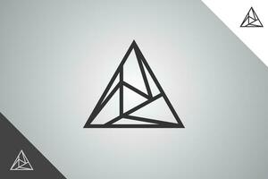 triangel modern logotyp. perfekt och minimal logotyp för företag relaterad till konst, design och kreativitet industri. isolerat bakgrund. vektor eps 10.