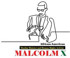 Malcolm x Wer war ein berühmt afrikanisch amerikanisch Held vektor