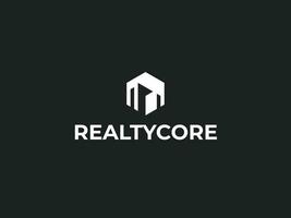 realtycore Logo zum echt Nachlass Haus Unternehmen vektor