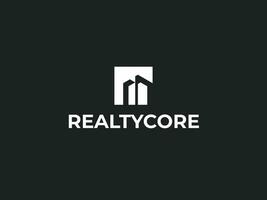 realtycore Logo zum echt Nachlass Haus Unternehmen vektor