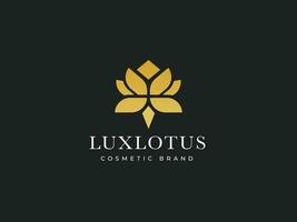 Luxus Lotus Logo Vorlage und editierbar vektor