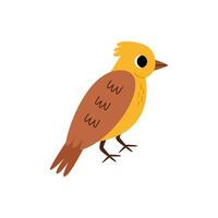 Vektor Illustration von süß Yellowhammer Vogel isoliert auf Weiß Hintergrund.