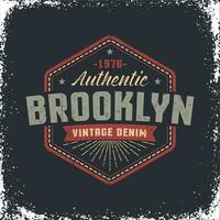 authentisch Brooklyn Grunge retro Design vektor