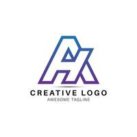 Ah Brief kreativ Logo Design Symbol vektor