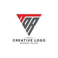 tor brev triangel form kreativ logotyp design ikon vektor