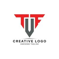 Tuf Brief Dreieck gestalten kreativ Logo Design Symbol vektor