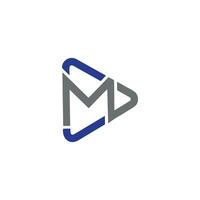 md Brief Medien Logo Symbol vektor