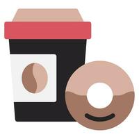 Kaffee Krapfen Symbol Illustration, zum uiux, Infografik, usw vektor