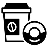 Kaffee Krapfen Symbol Illustration, zum uiux, Infografik, usw vektor