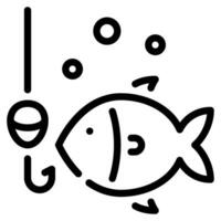 fiske ikon illustration, för uiux, infografik, etc vektor