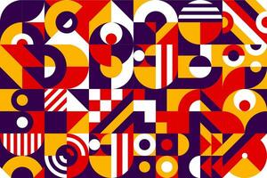 abstrakt Bauhaus Gelb, Orange geometrisch Muster vektor