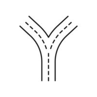 Autobahn Straße Linie Symbol, Straße der Verkehr Kreuzung vektor