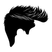 Besatzung Schnitt Haar Silhouette isoliert auf ein Weiß Hintergrund, Männer Haar Schnitt Vektor, Besatzung Haarschnitt Vektor